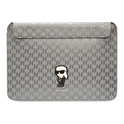 Lagerfeld для ноутбуков 13"/14" чехол Saffiano Sleeve Monogram NFT Karl Ikonik Silver