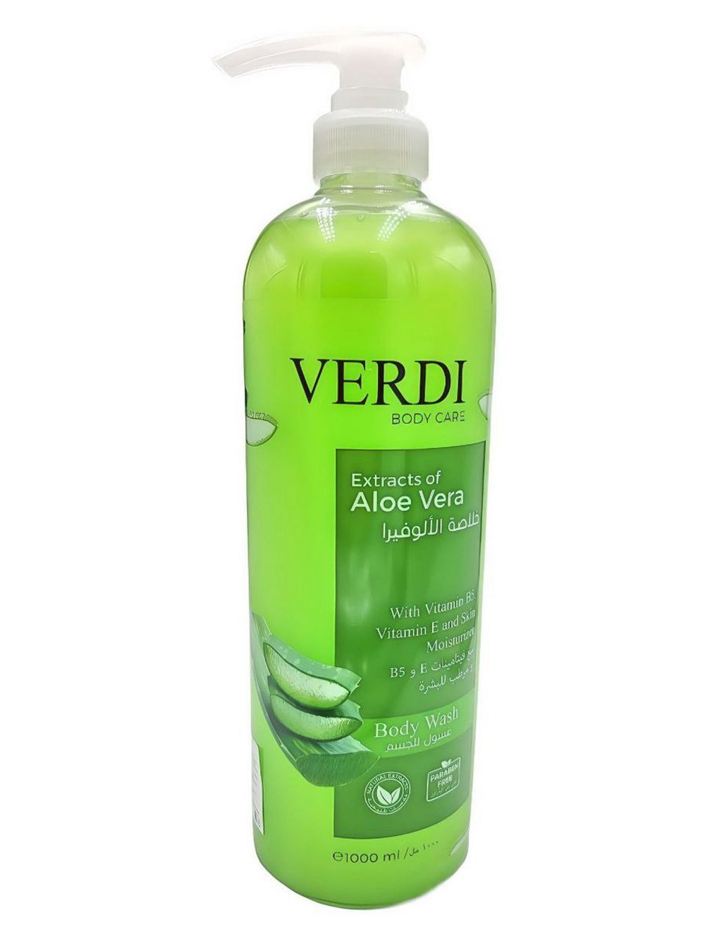 VERDI Гель для душа 1л АЛОЭ ВЕРА/EXTRACTS OF ALOE VERA*12