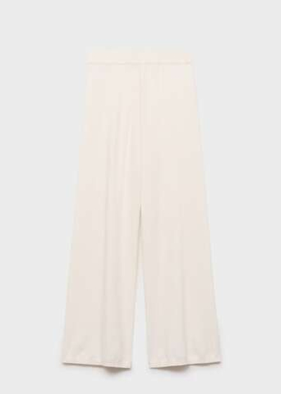 Брюки из тонкого трикотажа с широкими штанинами