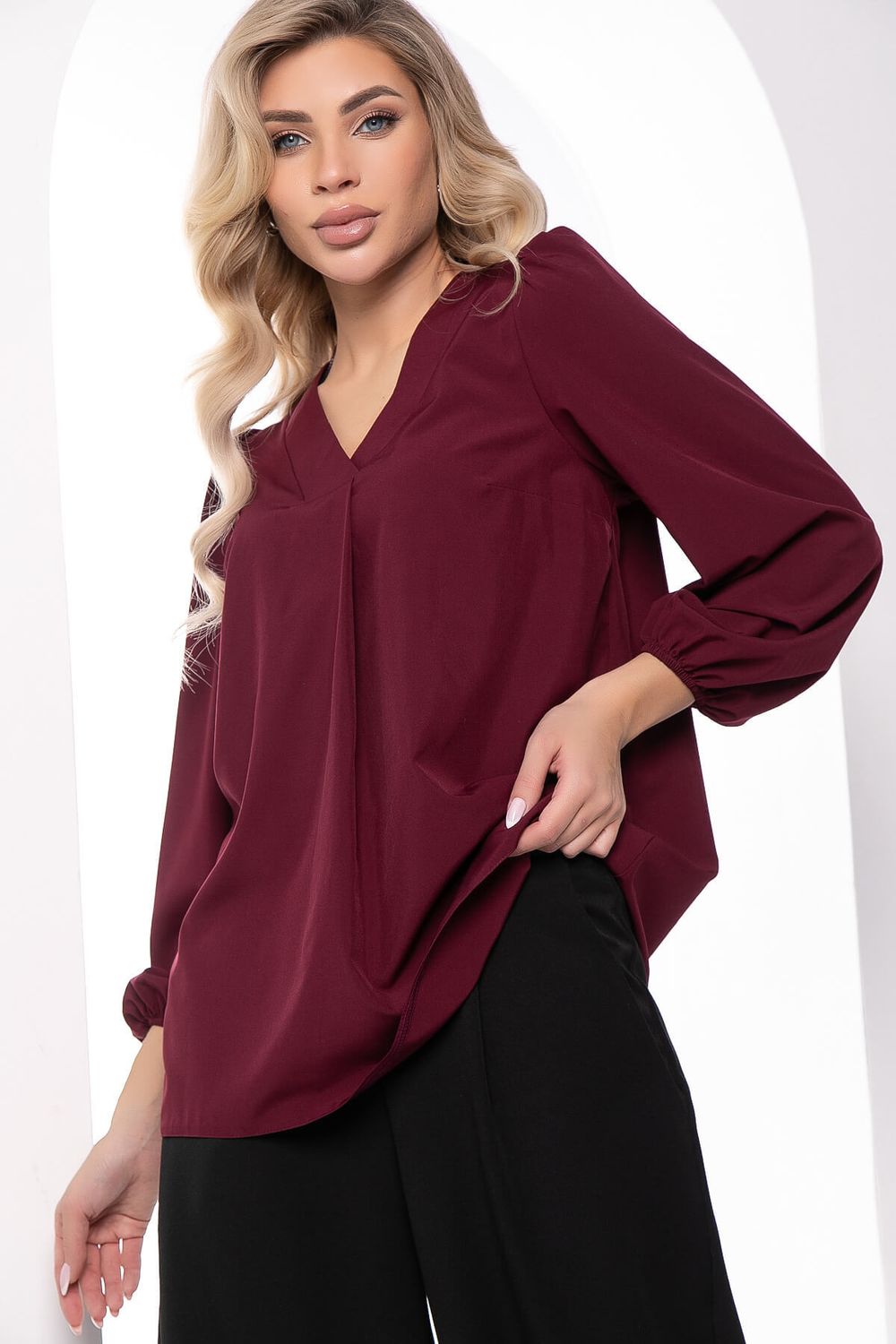 Блуза "Анима" ( марсала) Б7526 LT Collection