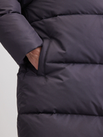 NEW❤️ MIDI пуховик с объемным капюшоном, DARK GREY🌚🌚🌚