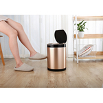 Ведро для мусора сенсорное, круглое, внутр ведро, Foodatlas JAH-9311, 8 л (золотой)