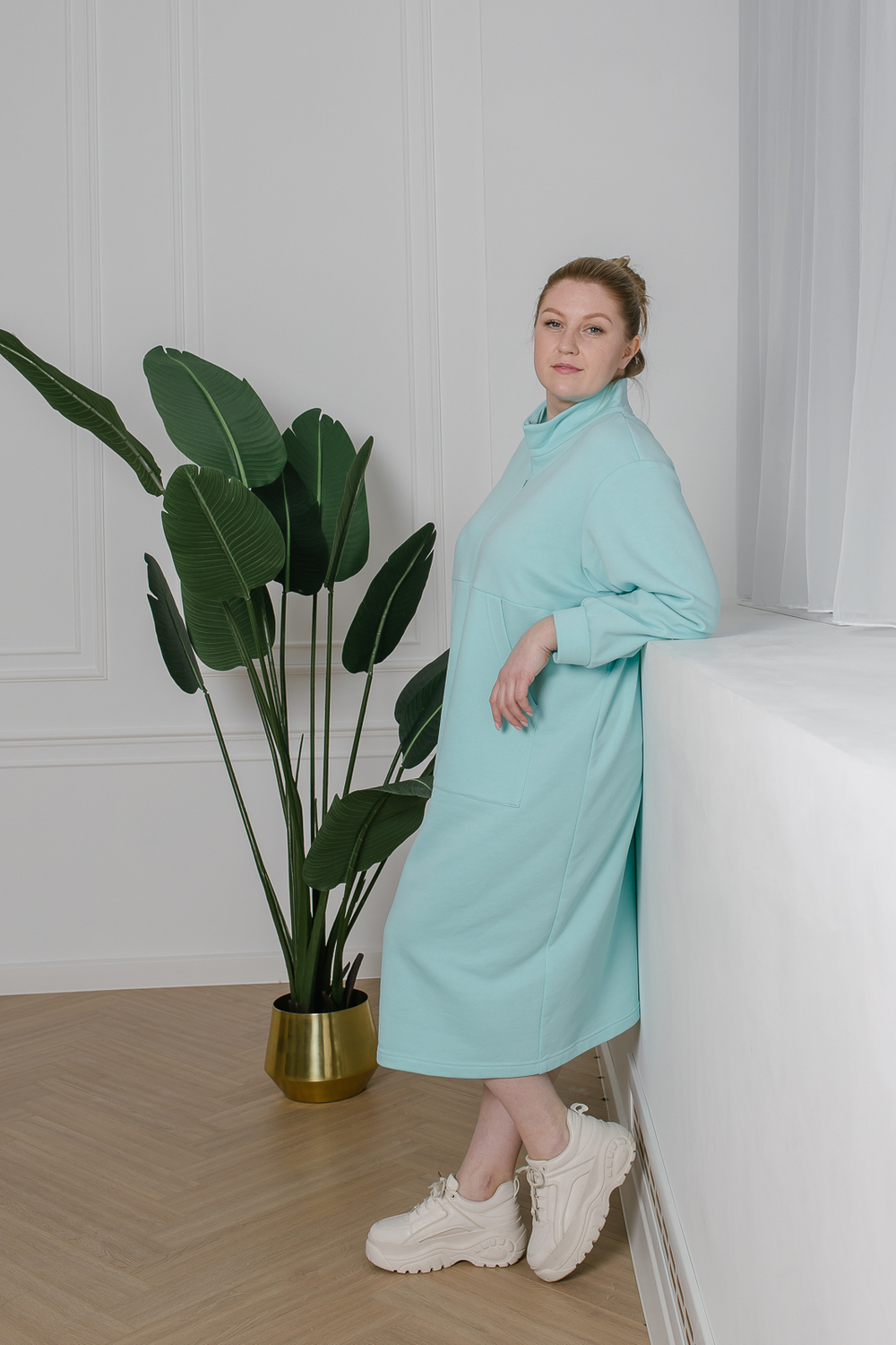 Повседневное платье 3165ЛЕ, ментоловый #58М053165ЛЕ