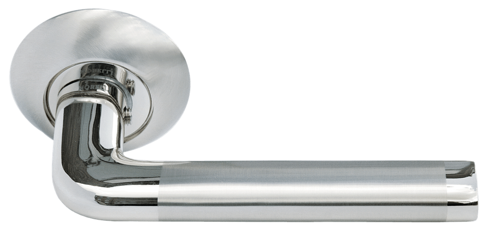 Дверные ручки Morelli "КОЛОННА" MH-03 SN/CP Цвет - Белый никель/полированный хром