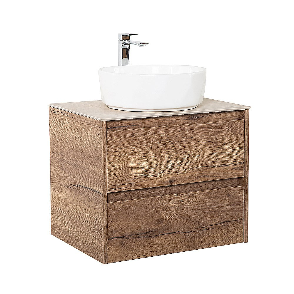 Тумба с раковиной и столешницей BelBagno KRAFT 60 Rovere Tabacco