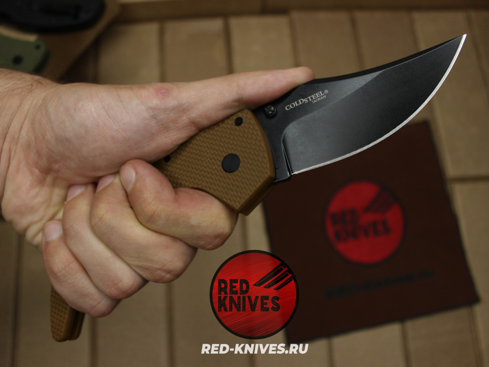 Нож Cold Steel Espada M (Medium) - корич. рукоять, черный клинок RK/Н79