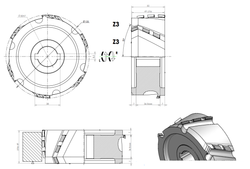 PCD фреза D.125x48x30+DKN Z=3+3 H=3 LH + RH для Filato, KDT, Homag, Biesse