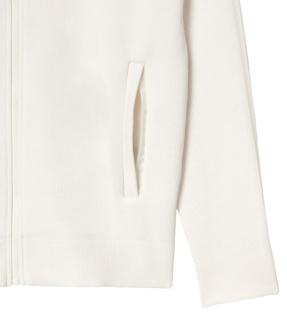 Мужская теннисная кофта Lacoste Tennis x Novak Djokovic Sportsuit Jacket - white