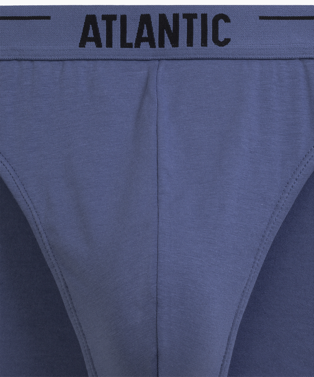 Мужские трусы слипы спорт Atlantic, набор 5 шт., хлопок, графитовые + голубые + деним + индиго + темно-зеленые, 5SMP-004