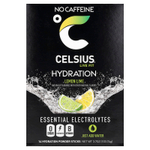 Celsius, Live Fit, увлажнение, незаменимые электролиты, без кофеина, лимон и лайм, 14 стиков в виде порошка для увлажнения, по 7,41 г (0,26 унции)