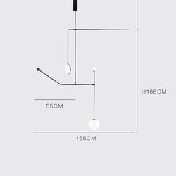 Люстра на штанге LINES