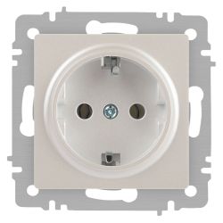 Розетка Intro Accent 6-202-06 2P+E Schuko 16А-250В IP20 СУ AL/CU перламутр