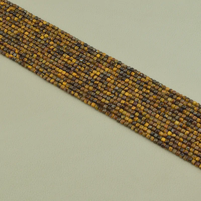 Нитка Тигровый глаз 38 см. (Без замка) - Коричневая