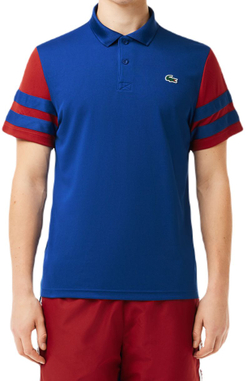 Теннисное поло Lacoste Ultra-Dry Colourblock Tennis - navy blue/bordeaux