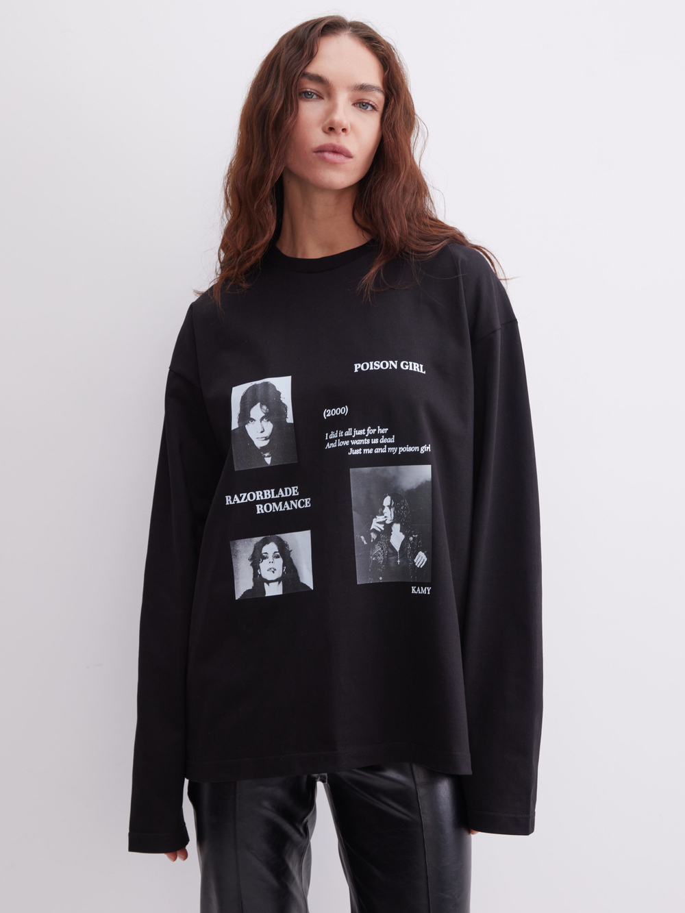 Лонгслив Poison girl, черный