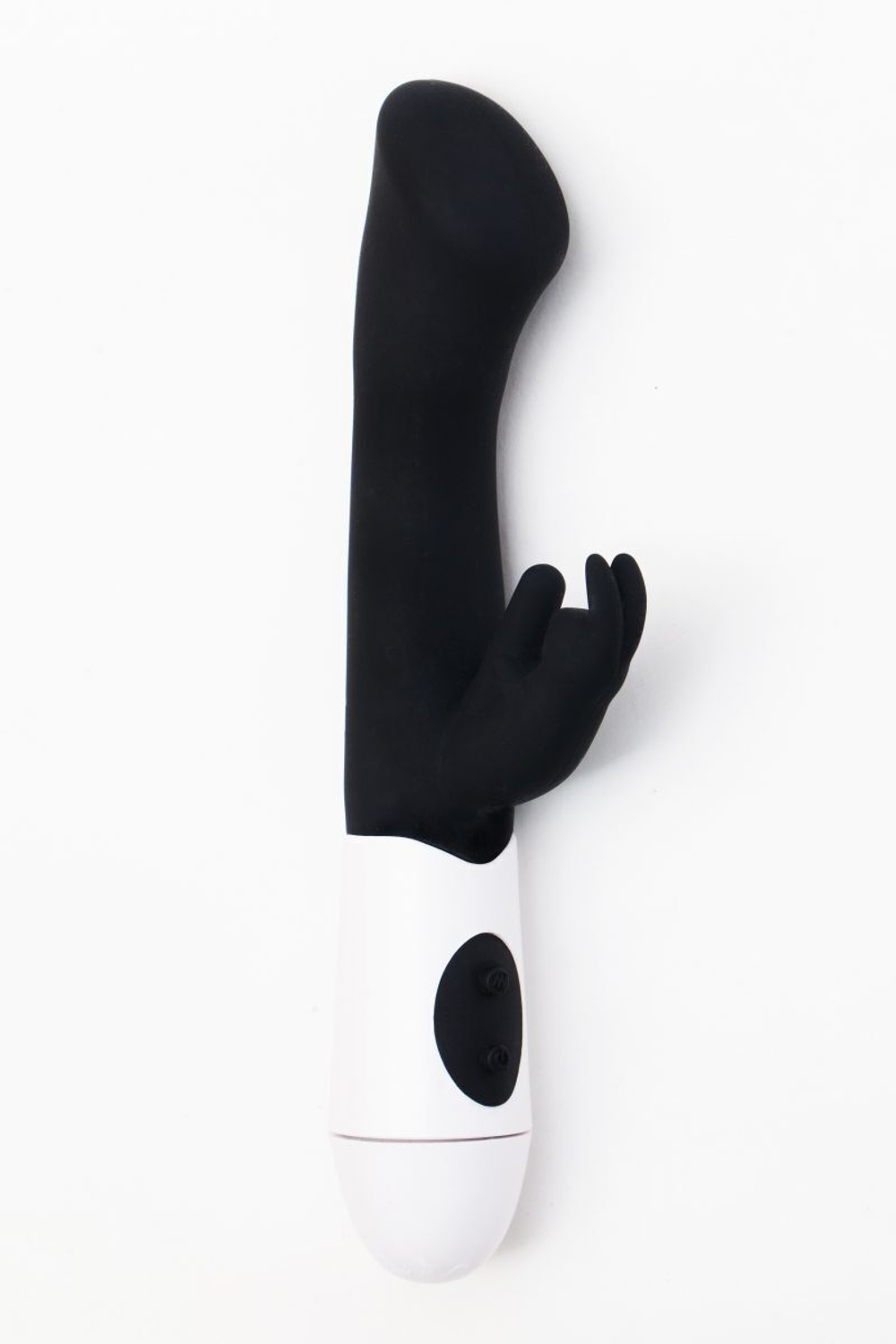 Черный силиконовый стимулятор точки G - 19 см. (Цвет: черный)