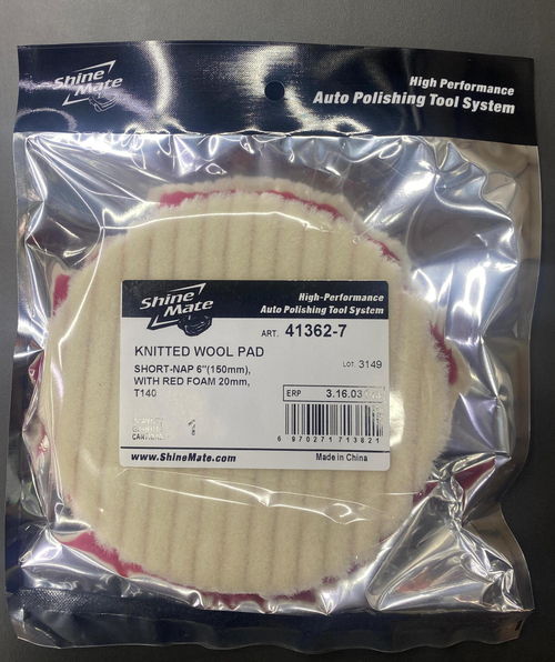 Shine Mate 41362-7 полировальный круг стриженный мех на красном поролоне  130 мм