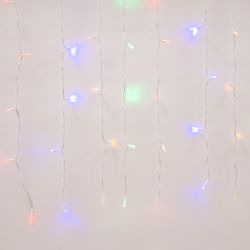ULD-C2030-240-TWK MULTI IP67 Занавес светодиодный с эффектом мерцания. 3х2м. Соединяемый. 240 светодиодов. Разноцветный свет. Провод белый. TM Uniel.