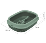 Лоток для кошек ЛЯ-МУРР 480х355мм с низким бортом + подарок (совок) М1832