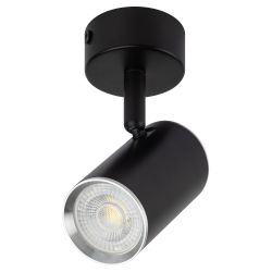 Светильник настенно-потолочный спот ЭРА OL35 BK под лампу MR16 GU10 черный/хром