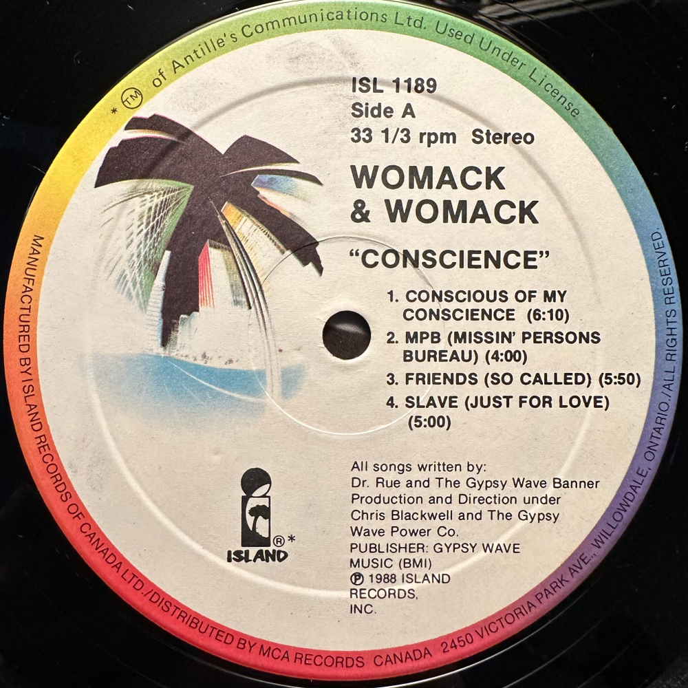 Womack & Womack - Conscience (Канада 1988г.)