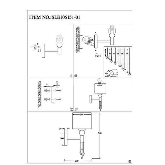 Бра Evoluce Primma SLE105151-01