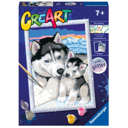 Ravensburger - CreArt Книжка для рисования с блестками Хаски 202157 / артикул   202157  / GTIN 4005556202157