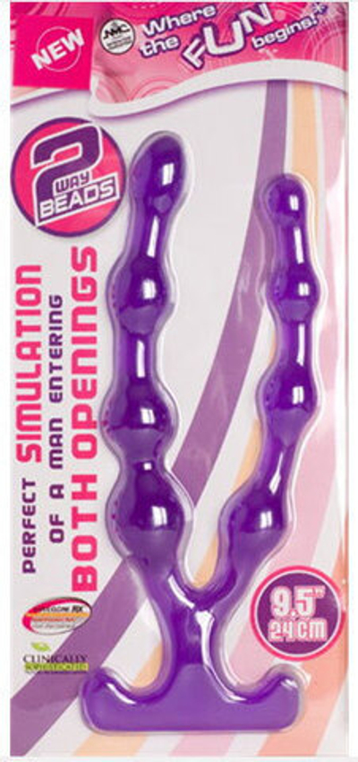 Фаллос двойной 24 см, фиолетовый