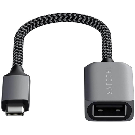 Переходник Satechi USB Type-C - USB 3.0 0.1 м (ST-UCATCM) серый космос