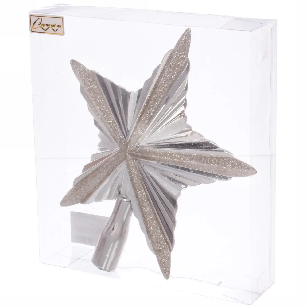 Верхушка на ёлку SHINE «Holiday» 20 см,light champagne