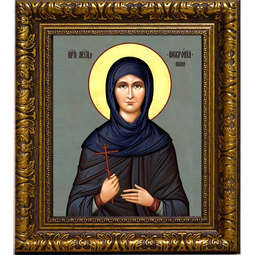 Феврония Ишина преподобномученица. Икона на холсте.