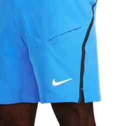 Мужские теннисные шорты Nike Court Dri-Fit Advantage 9" Tennis Short - light photo blue/black/white