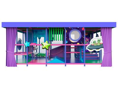 Детский уличный игровой лабиринт с крышей «Инопланетянин» 6,5×2,46×3,2 м