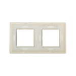 Рамка из натурального стекла, "Avanti", светло-зеленая, 2 поста (4 мод.)