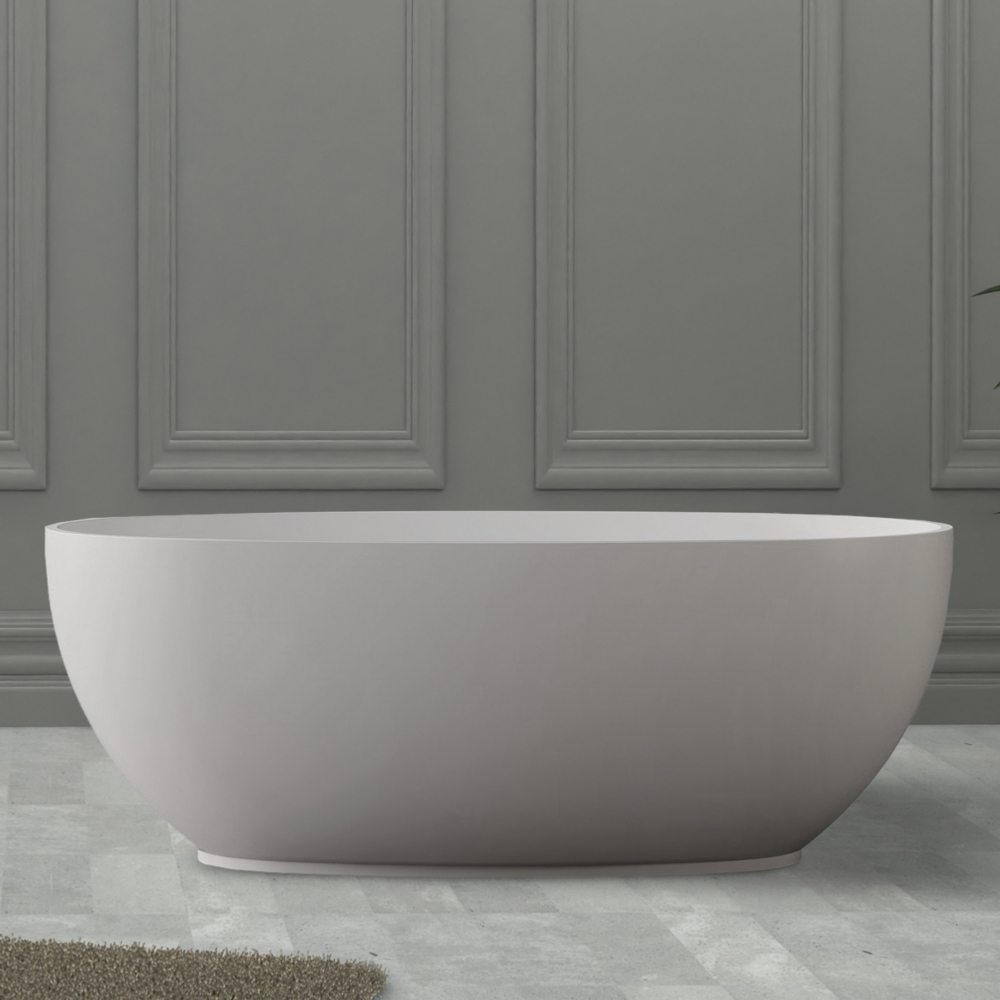 Ванна из искусственного камня ABBER Stein AS9641-1.7 белая матовая  170x78 см