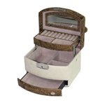 Шкатулка мини для украшений Jardin D'Ete, цвет бело-золотой, 15,8х13х11,5 см