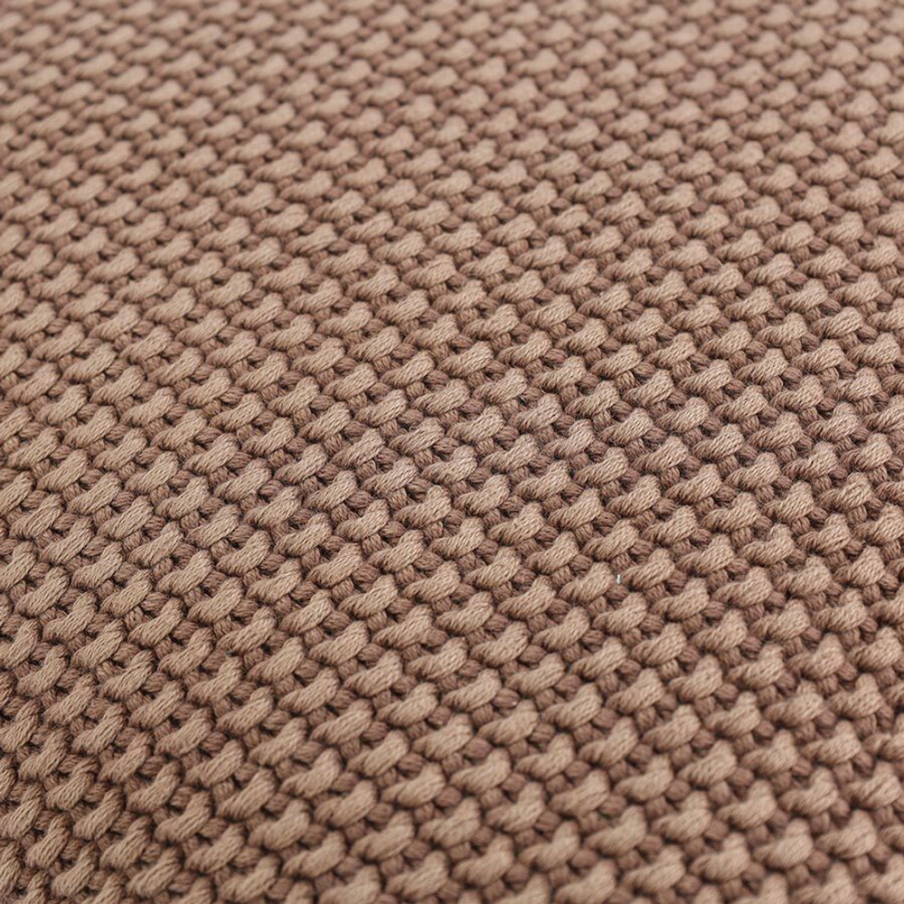 Подушка декоративная из стираного хлопка цвета мокко из коллекции essential, 45х45 см