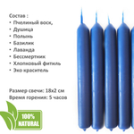 Свеча чакровая синяя / АДЖНА - 18х2 см