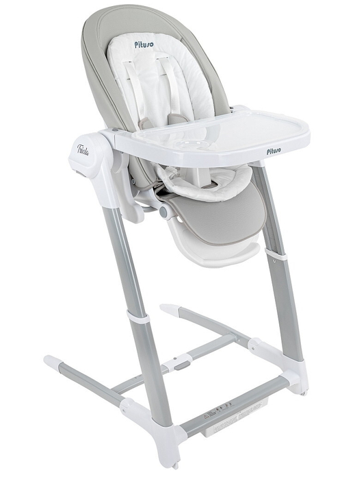 Стульчик для кормления Pituso Triola 3 в 1 Светло-серый