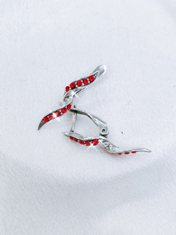 "Бланманже"  серьги в серебряном покрытии из коллекции "Десерт" от Jenavi с английским замком