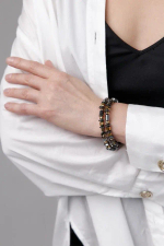 Coins Frame black gem Браслет арт.1350