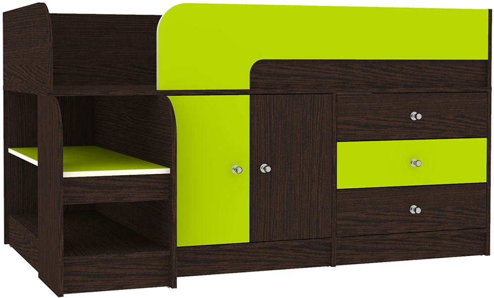 Кровать-чердак КарИВи Астра 9, 1 Венге Лайм