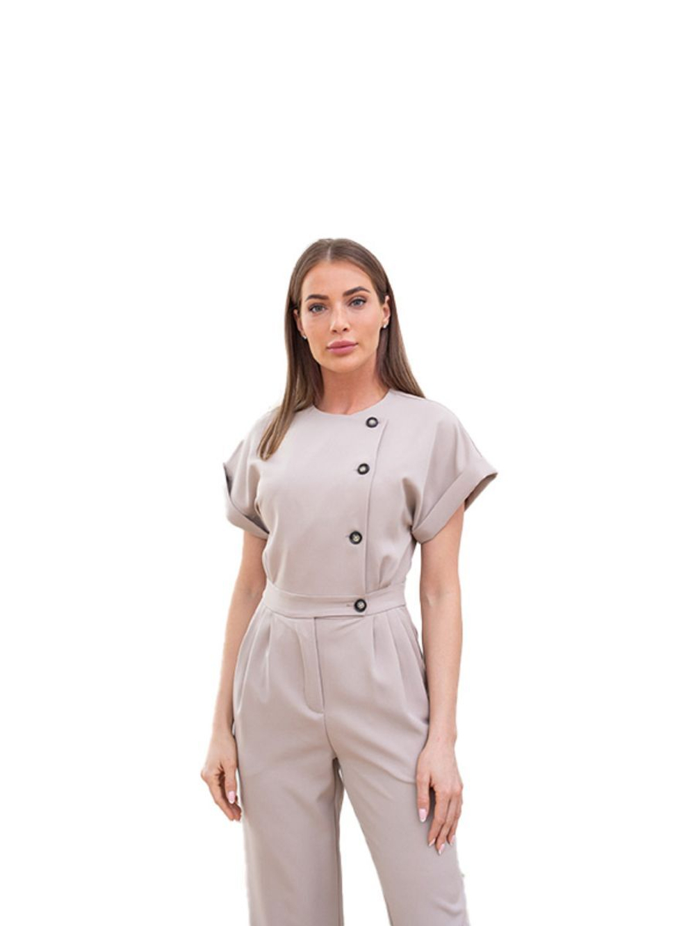 Комбинезон медицинский женский Dr. Nice DRN277 Beauty, черный, 46-48