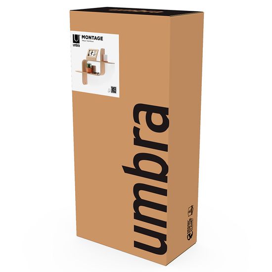 Полка настенная montage, натуральное дерево