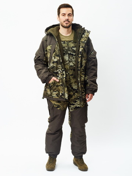 Зимний костюм для охоты и рыбалки ONERUS "Горный -15" (Таслан, Бежевый) Полукомбинезон