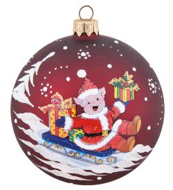 НФШ-1690/1 Ел.украшение Шар «Поросенок» 100 мм