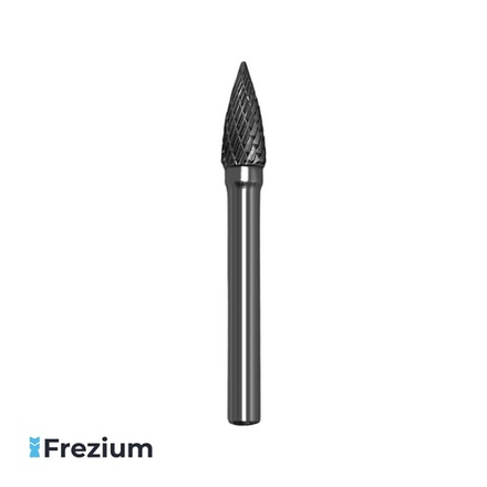 Борфреза твердосплавная по металлу 8x6x20x60 мм; Форма G