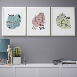 IKEA BILD  (ИКЕА БИЛД)  -  Плакат "Давайте исследовать", 40x50 см