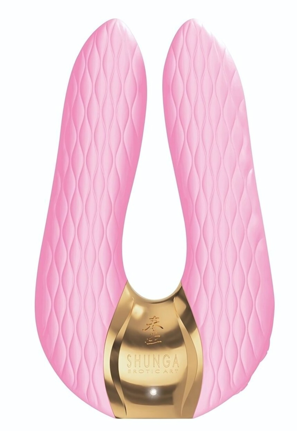 Розовый двойной вибростимулятор AIKO с двумя моторами (Цвет: розовый)