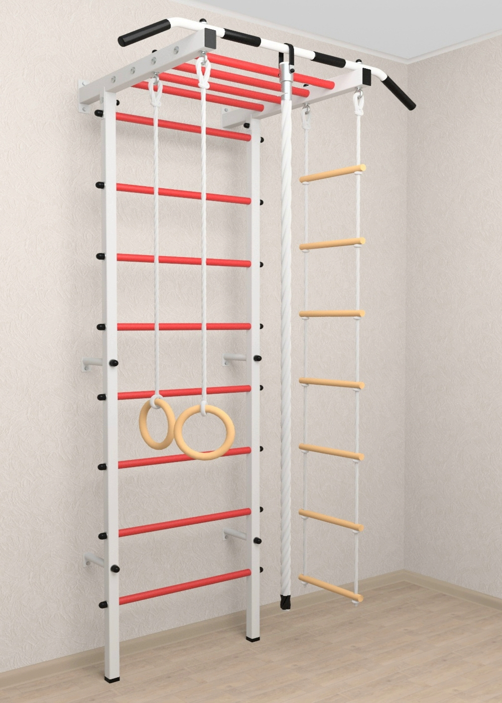 Шведская стенка Sv Pro рукоход 851 (Турник Pro рукоход/Канат/Kольца/Лестница)